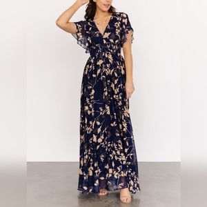 Baltic Born Lynlee Metallic Maxi Dress - Navy, Women's Size Small